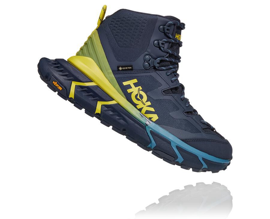 Botas De Montaña Hoka One One Mujer - Tennine Hike Gore-Tex - Azules - CQX173658